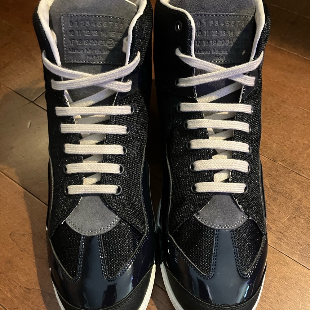 Maison Martin Margiela Black and White High-Top Sneakers